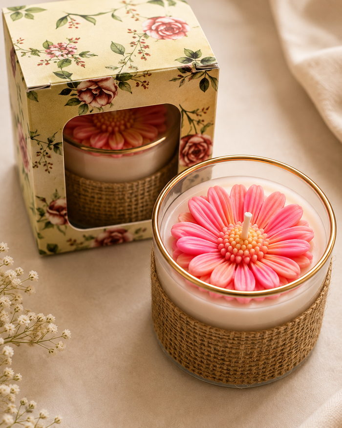 Blush Daisy Luxe Jar Candle