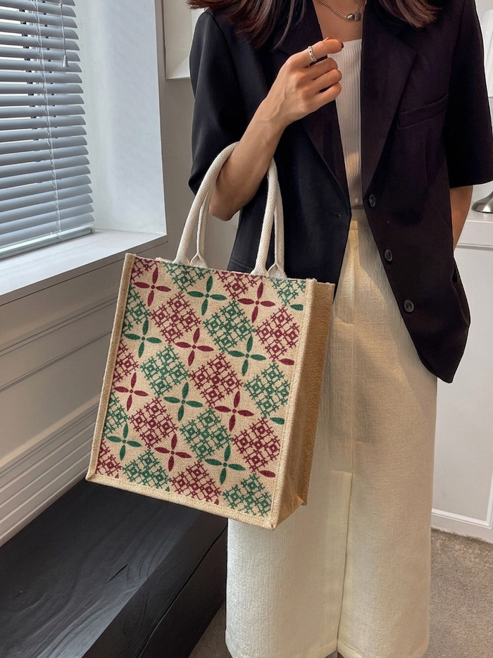 Ethnic Print Lunch Bag