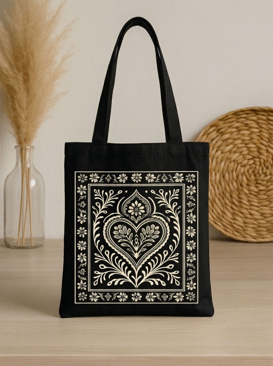 Vintage Bandana Premium Canvas Tote Bag