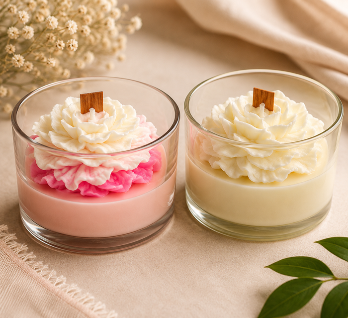 Peony Bloom Glass Candle