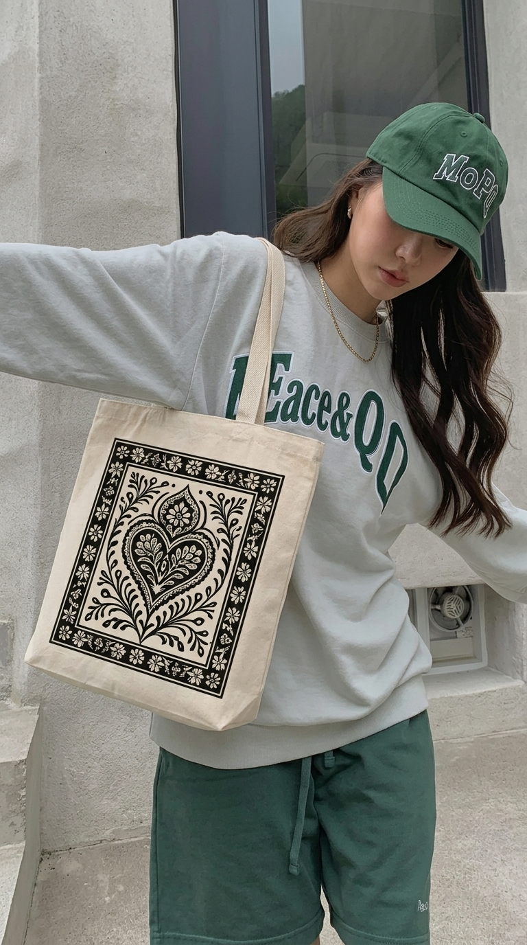 Vintage Bandana Premium Canvas Tote Bag