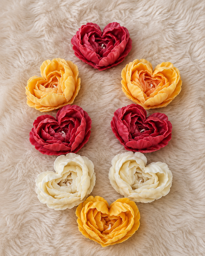 Blooming Heart Floral Candle