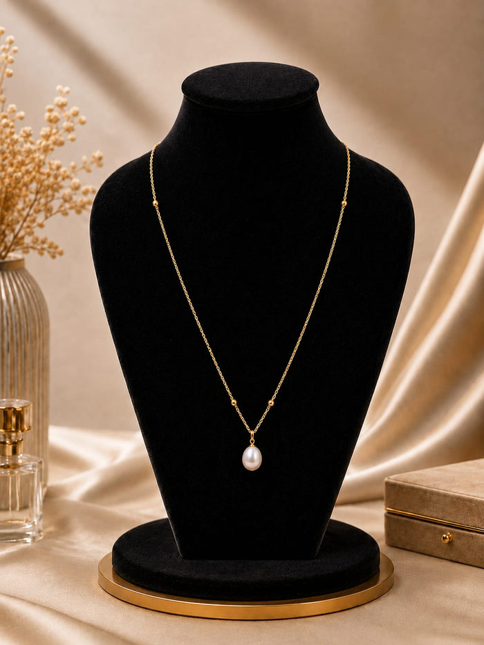 Classic Real White Pearl Pendant Necklace