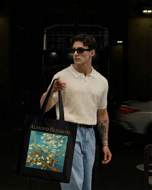Almond Blossom Premium Canvas Tote Bag
